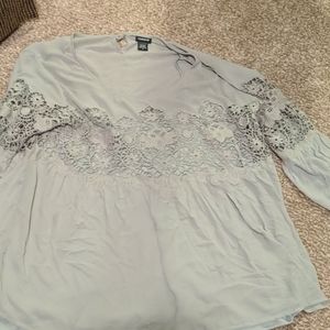 Light green sheer shirt